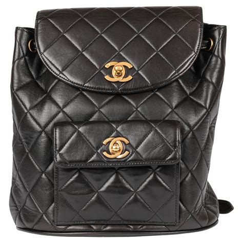 borse a zaino da donna in pelle nera chanel|Chanel Duma Nero Pelle ref.1430451 .